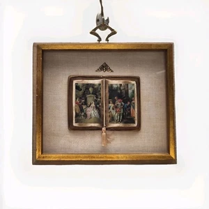 Vintage gerahmtes Buch Wandkunst viktorianische Kunst Display Rahmen Sungott Art Studios 3D - Bild 1 von 15