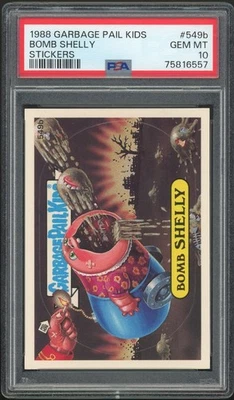 1988 Topps Garbage Pail Kids 14th Series #549b Bomb Shelly PSA 10 GEM MINT Os14 - Image 1 of 3