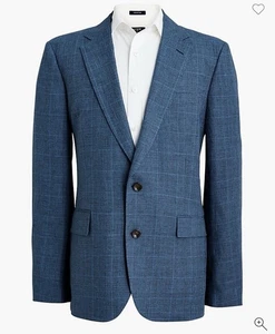 J Crew Mens Size 42R Slim-fit Thompson Plaid Linen Blazer New - Picture 1 of 5