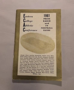 1961 EASTERN COLLEGE ATHLETIC CONFERENCE FOOTBALL MEDIA GUIDE - Picture 1 of 3