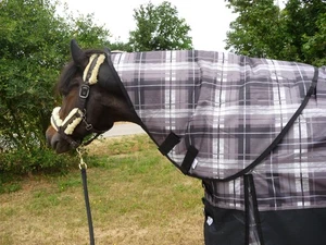 *600 D. OUTDOORDECKE+Halsteil abnehmbar 150 Füllung 135 cm Graukarriert-Schwarz - Bild 1 von 2