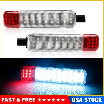 For Chevrolet GMC Cadillac Hummer Door Panel LED Courtesy Lamps Blue+White Light - Image 1 of 4