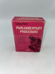 Vintage Vis-Ed Parliamentary Procedure Cards How To Conduct A Meeting 1963 - Picture 1 of 7