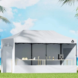 Instahut Gazebo Pop Up Marquee 3x6 Folding Tent Gazebos 500D Oxford Fabric White - Picture 1 of 8
