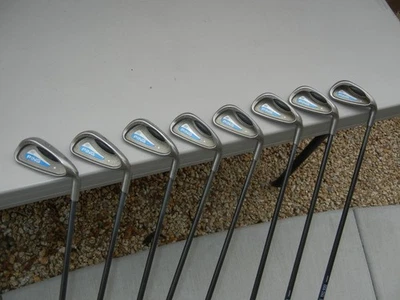 Lote de 8 palos de golf PING G2 hierros 3-9, cuña de lanzamiento, derecha, reg. flex, ¡EXCELENTE! Foto 1 de 4