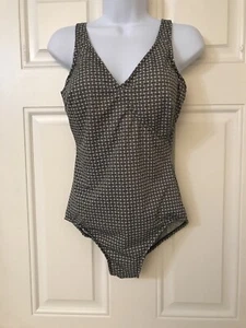 Miraclesuit Swimsuit Size 10 One Piece Black and White  - Picture 1 of 5