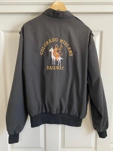 VTG West Ark Bomber Jacket 2XL Native American Embroidery CO Midland Railway-USA - Picture 1 of 8