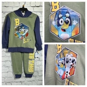 Bluey Boys Holographic Hoodie and Pants Jogger Set Sweatshirt Sweatpants 4T NEW - Picture 1 of 14
