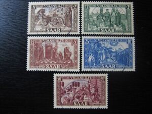 SAAR SAARLAND Mi. #299-303 scarce used stamp set! CV $455.00