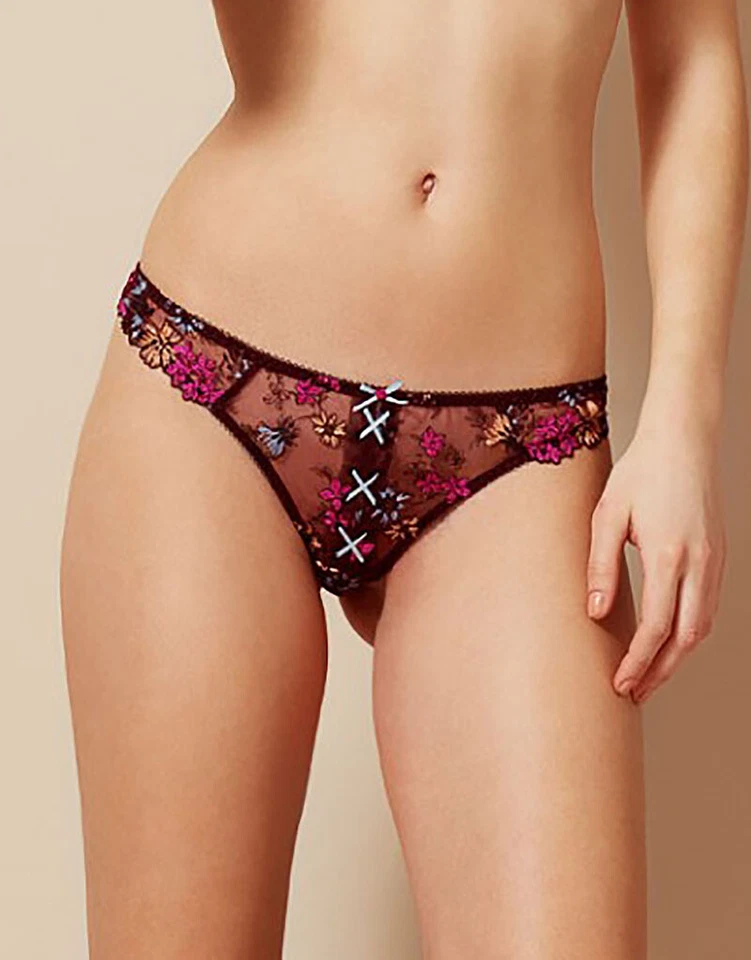 Agent Provocateur BLUEBELLE Thong L/4 NWT Burgundy Orig. $130 [B4] - Image 1 of 4