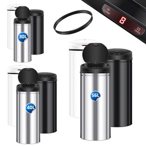 KESSER® Automatik Sensor Mülleimer Abfalleimer EDELSTAHL Papierkorb 30 40 50 56L - Bild 1 von 88