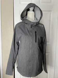 Hi-Tec Women's Hooded Rain Jacket Color Grey Size Small - Picture 1 of 7