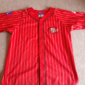 Vintage San Francisco 49ers Starter Pin Stripe Shirt NFL Apparel 