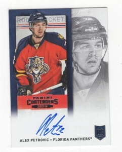 2013-14 PANINI CONTENDERS HOCKEY RC AUTOGRAPH ALEX PETROVIC FLORIDA PANTHERS - Picture 1 of 2