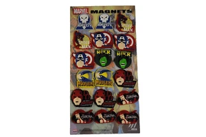 MARVEL MAGNETS TIN DISPLAY BOARD 18" x 9" + 18 RESIN MAGNETS NEW OFFICIAL NECA - Picture 1 of 14
