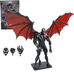 7 Inch Venom Action Figure with Wings and Brackets Movable Venom Figure Toy Gift - Imagen 1 de 13