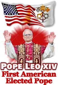 T-shirt Papa Leone XIV primo americano eletto pontefice Roma e cattolici gioiscono - Foto 1 di 10