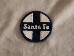 VINTAGE BLUE AND WHITE SANTA FE RAILROAD PATCH EMBROIDERED VINTAGE - Picture 1 of 3