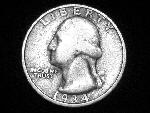 1934-D Washington Quarter --- Fine Cover