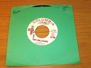 PROMO FOLK 45 RPM - THE KIMBERLYS - COLUMBIA 43287 - "FOUR LONG SEASONS" - Imagen 1 de 2