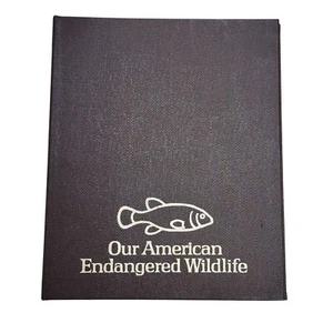 1970 Our Endangered American Wildlife 4 Coin Silver Set Book - Picture 1 of 12