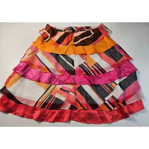 Evelyn 100 % Seide hell bunt abgestuft skurril rosa Buntglas Rock Gr. 8 - Bild 1 von 8