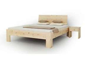 Zirbenbett Clara 100x200 cm, 54 cm, Metallfrei, Massivholzbett Arve, Bio, Zirbe - Bild 1 von 8
