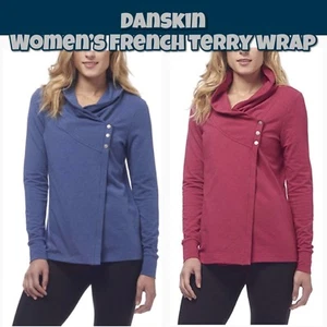 DANSKIN Women's French Terry Asymmetrical Wrap - Relaxed Fit - FAST SHIPPING - Picture 1 of 7