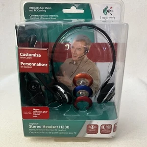 Logitech Stereo Headset H230 ClearChat Style Premium PC Headset Customize Sealed - Picture 1 of 7