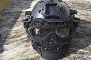 Tactical Fast Helmet w/ Detachable Fog Goggles & Breathable Mask - Picture 1 of 9