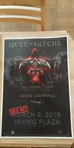 QUEENSRYCHE, FATES WARNING 2019 The Verdict Tour NYC SHOW Ltd Ed RARE Poster - Picture 1 of 1