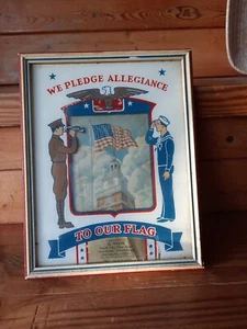 Vintage Rückglas Gemälde Werbung Komplimentier Bild 40er 50er PFAND  - Bild 1 von 8