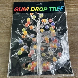 Tabletop Gumdrop Tree Christmas Holiday Gingerbread Decor Plastic Candy - Picture 1 of 4