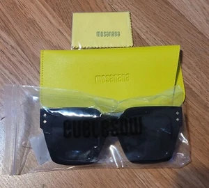 Sonnenbrille rechteckiges Gestell schwarz modisch trendy   - Bild 1 von 3