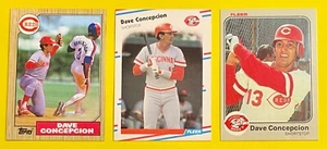 DAVE CONCEPCION, Cincinnati Reds 3-card lot, BIG RED MACHINE SS, Future HOF - Picture 1 of 2