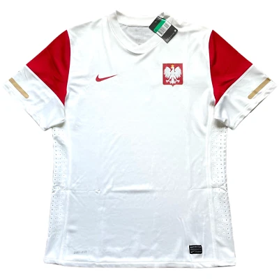 2010/12 Poland Home Jersey XL Player Issue Nike Soccer Football Lewandowski NEW - Image 1 of 4