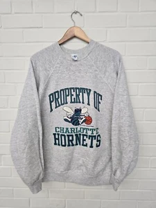 Vintage Charlotte Hornets NBA Crewneck Sweatshirt Pullover Made In USA Men's XL - Picture 1 of 9