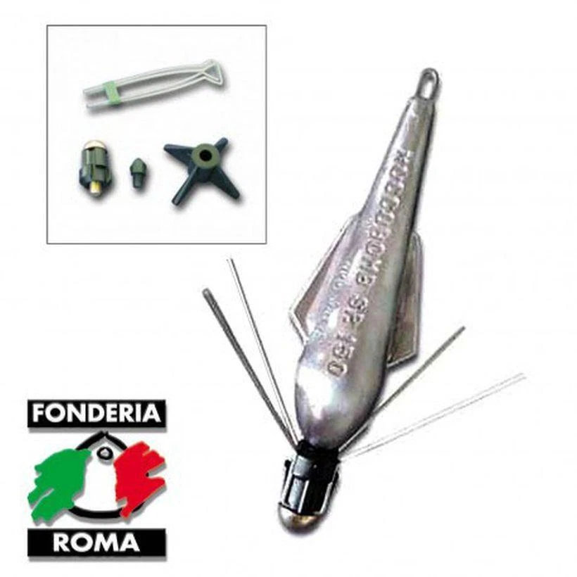 PIOMBO SURFCASTING FONDERIA ROMA ROCCOBOMB SPIKE PESCA SURF CASTING ANELLO MARE