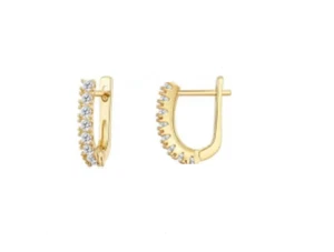 U-shape Dazzling Diamonds Earrings - Picture 1 of 1