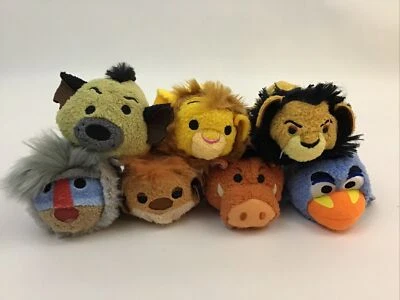 Lote Disney Tsum Tsum Mini Pelúcia O Rei Leão (7) Pumba Timon Mufasa Scar Zazu - Imagem 1 de 4