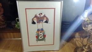 Barbara Lavallee "Uphill Climb" Framed Picture,1983,artist signed,18 x 14! - Picture 1 of 11