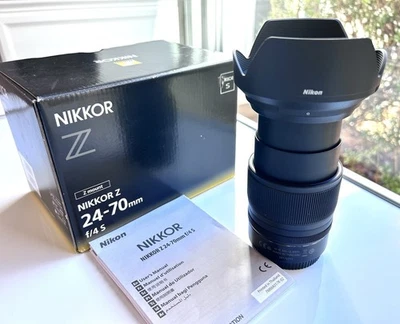 NIKKOR Z 24-70mm F/4 S Lens for NIKON Cameras with Caps and Box - Image 1 of 4
