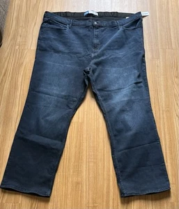Size 54x32 Old Navy Power Slim Straight Jeans Mid-rise Dark Wash - Picture 1 of 10