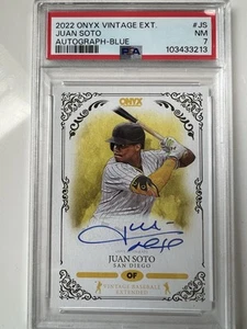 2022 Onyx Vintage Ext. #JS Juan Soto Auto/Blue - Picture 1 of 6