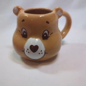 Mini taza de cerámica esculpida en 3D Care Bears Tenderheart 3,5 oz retro coleccionista - Imagen 1 de 7