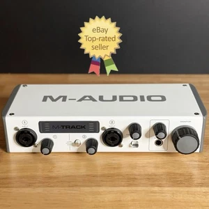⚡️M-Audio M-Track II MK2 MKII WHITE USB Audio Interface 2 Channel CLEAN ⚠️TESTED - Picture 1 of 9
