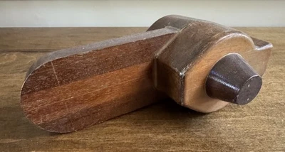 VINTAGE PRIMITIVE WOOD FOUNDRY MOLD INDUSTRIAL STEAMPUNK ART TRANSFER ARM #4 9" - Image 1 of 4