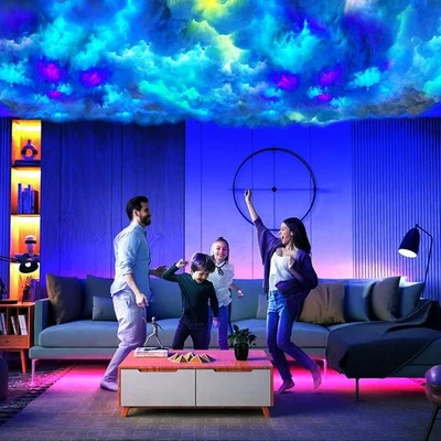 Thunder Cloud Light DIY LED Kit Music Sync Multicolor Lightning Room Decor - Image 1 of 4