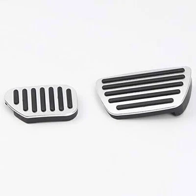 Cubierta plateada de pastillas de pedal de freno de gas 2 piezas para Toyota 4Runner 2010-2024 Foto 1 de 4