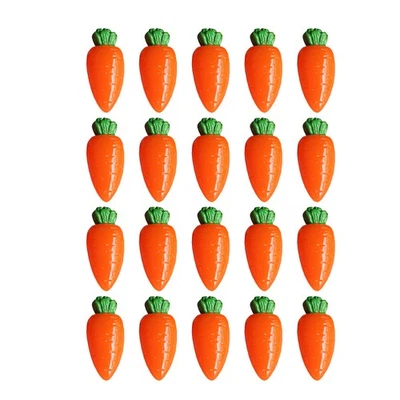  20 Pcs Resin Decoration Clay Carrot Embellishments Charm Easter Flatback - Image 1 of 4